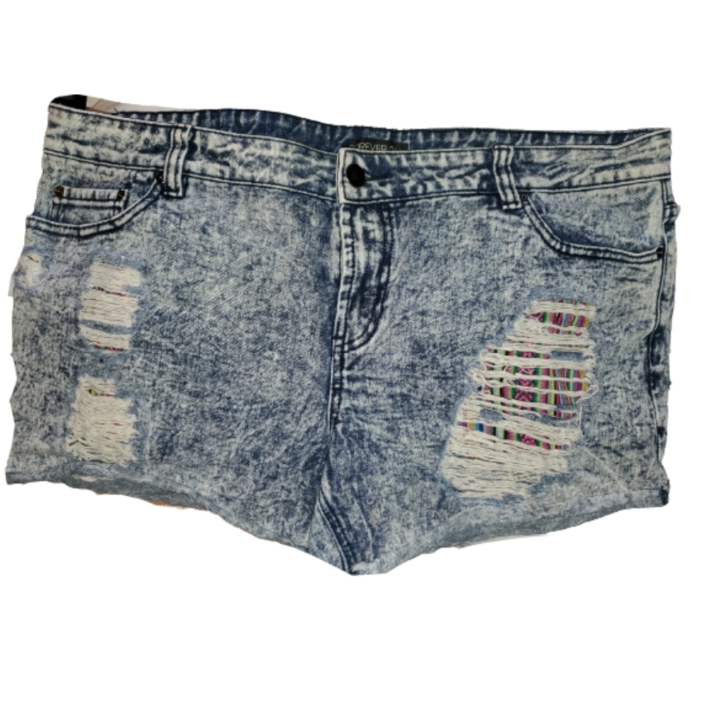 [18] Forever 21 ~ Womens Distressed Casual ~ Jean Shorts